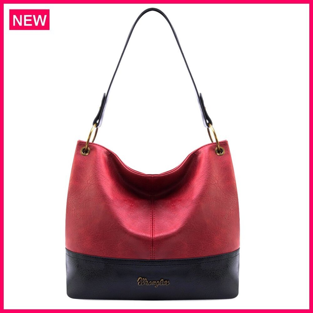 Vegan Leather Hobo Bag with Top Handle and Shoulder Strap